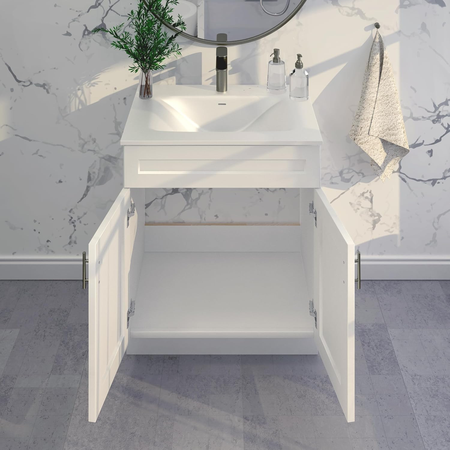 Bathroom Vanity Sink Base Ready-To-Assemble Bathroom Cabinet 24″/30’/36″ Width (