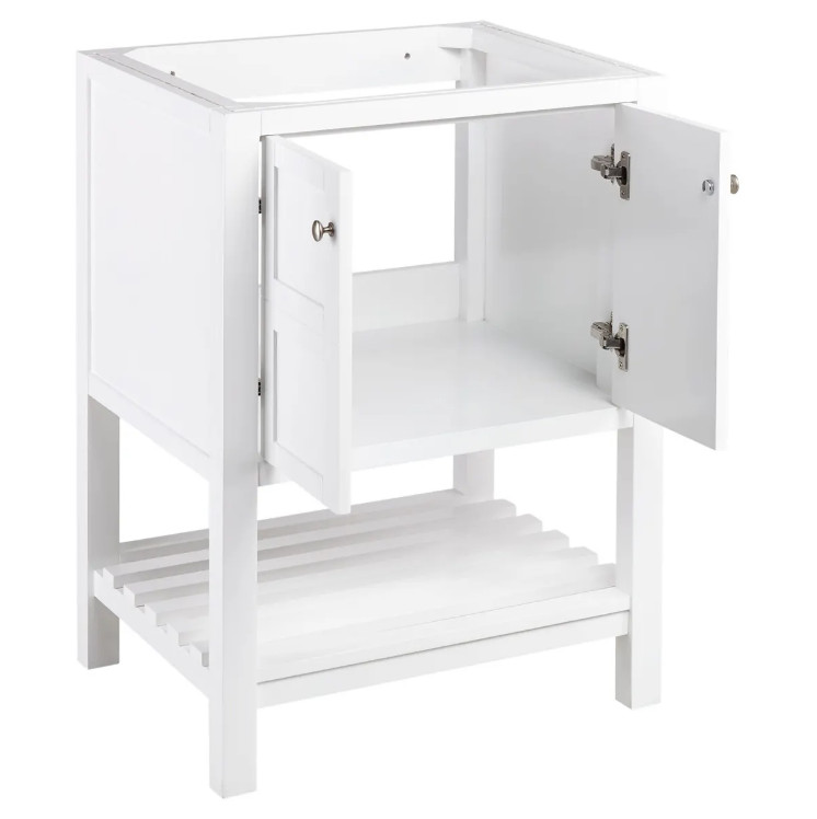 Signature Hardware Everett 24″ White Floor-Mount Vanity Cabinet – SH404736