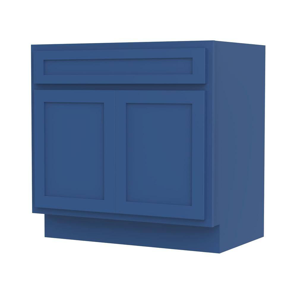 39 In. W X 21 In. D X 32.5 In. H 2-Doors Bath Vanity Cabinet without Top in Blue