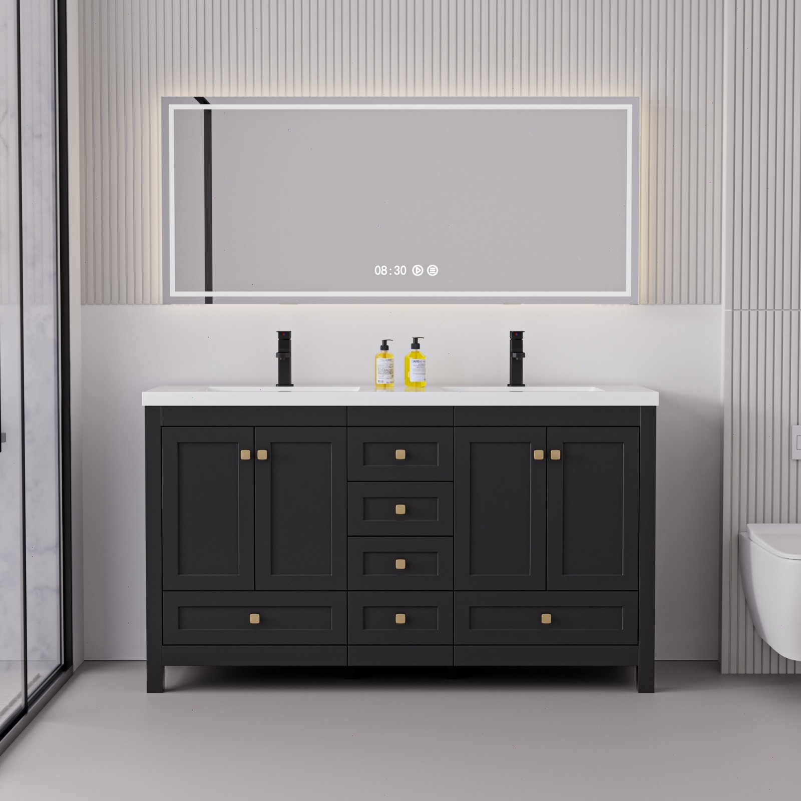 48”/60” Bathroom Vanity with Resin Sink Top