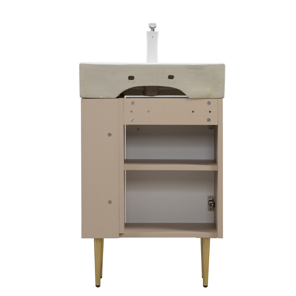 21.6″ Bathroom Vanity Base Only, Green, Open Shelf, W1920P385635