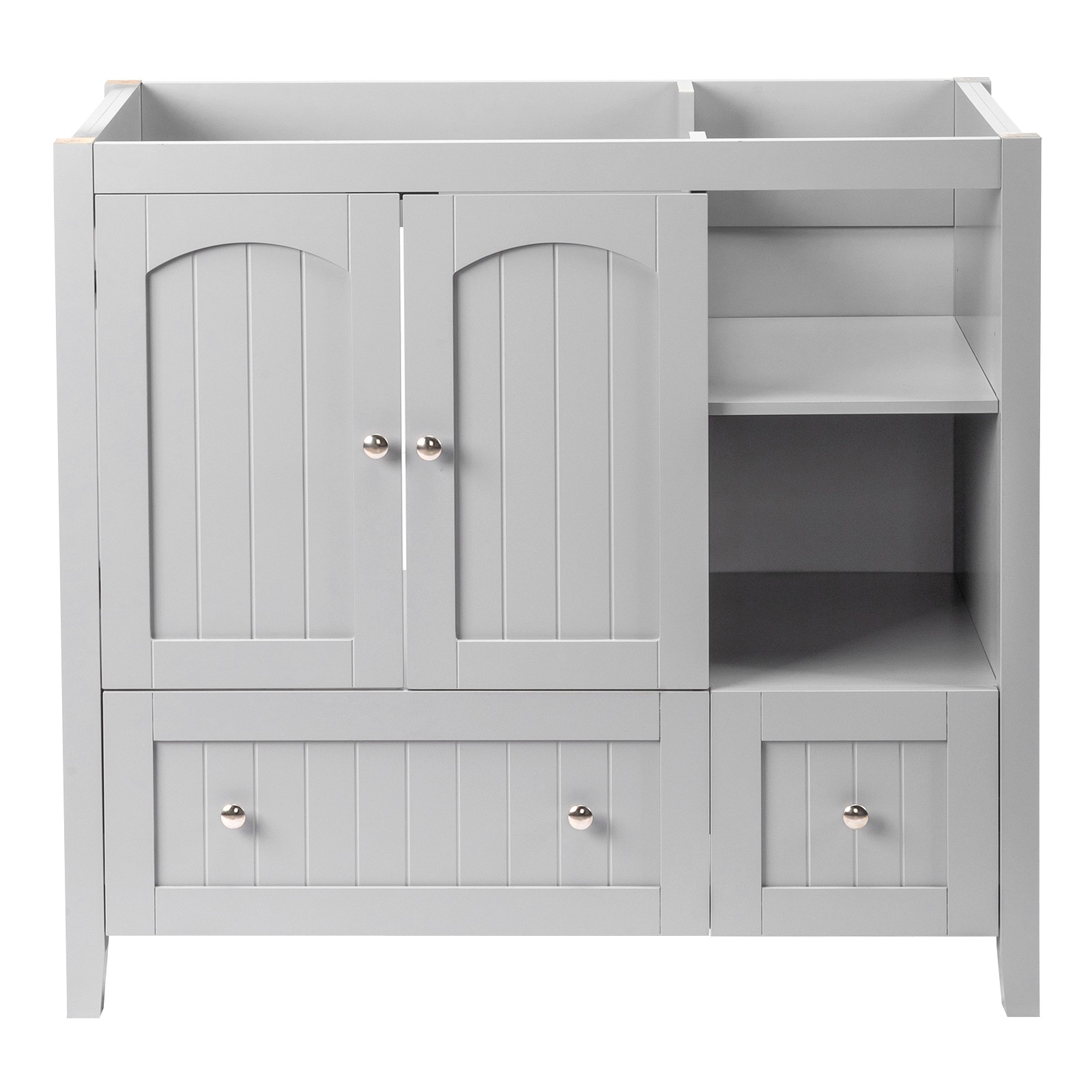 Modern 36″ Bathroom Vanity Without Sink, Wood Cabinet with 2 Doors 2 Drawers