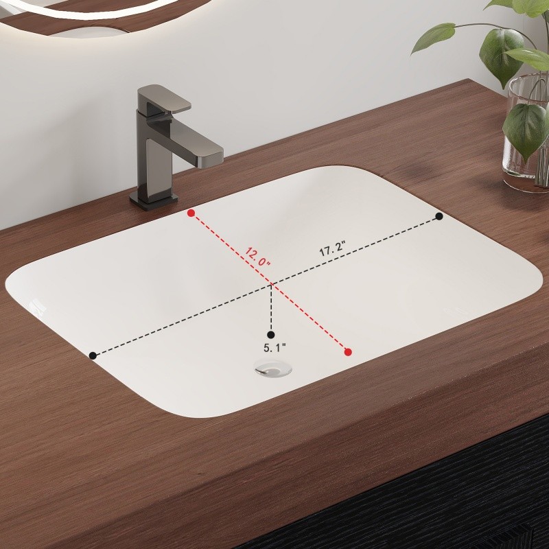 36″ Modern Floating Bathroom Vanity w/Integrated Ceramic Sink & Faux Marble Top