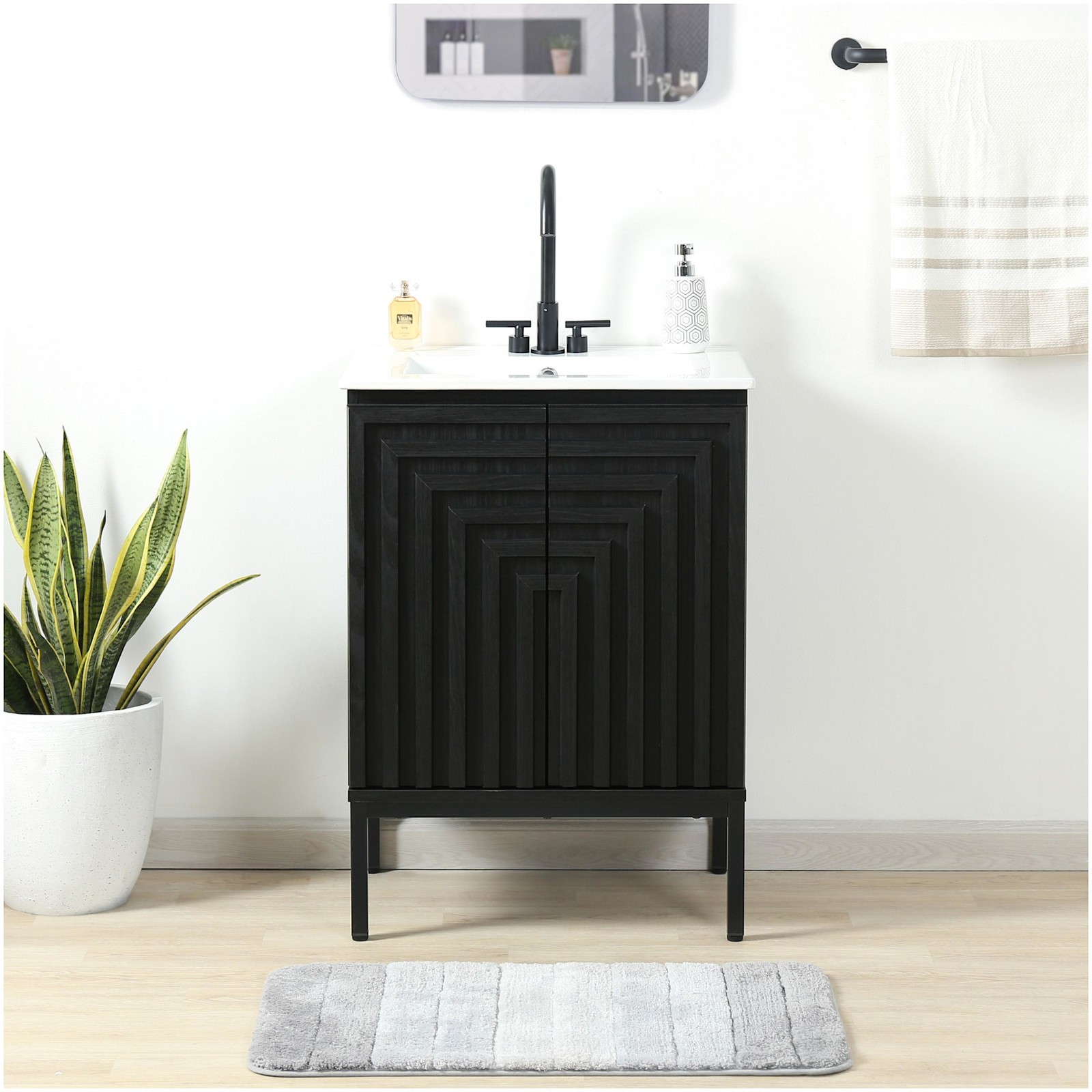 JONATHAN Y Lighting VAN1019 Rowan 23″ Single – Black