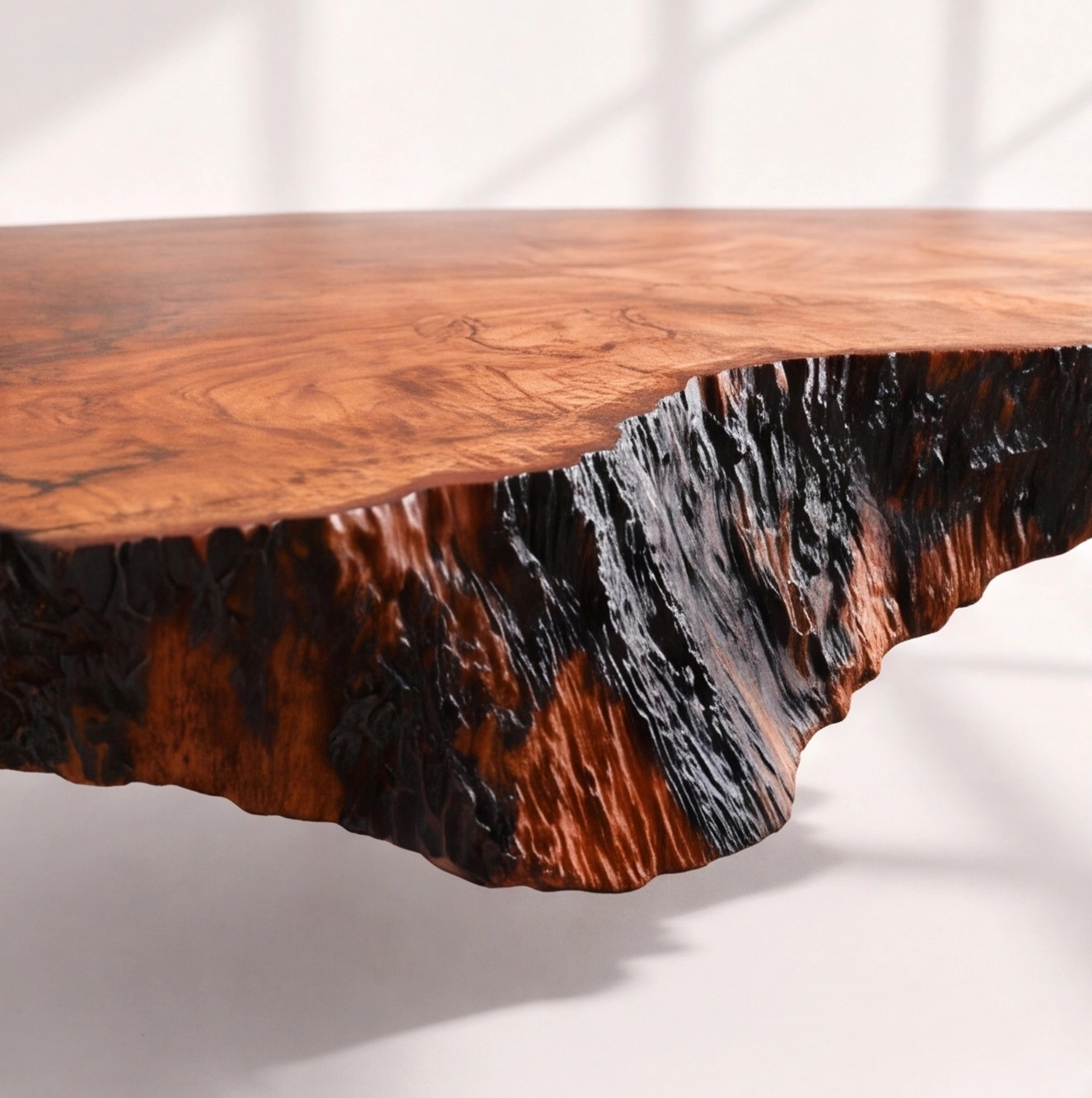Modern Rustic Solid Wood Vanity – Natural Live Edge Bathroom Sink Console