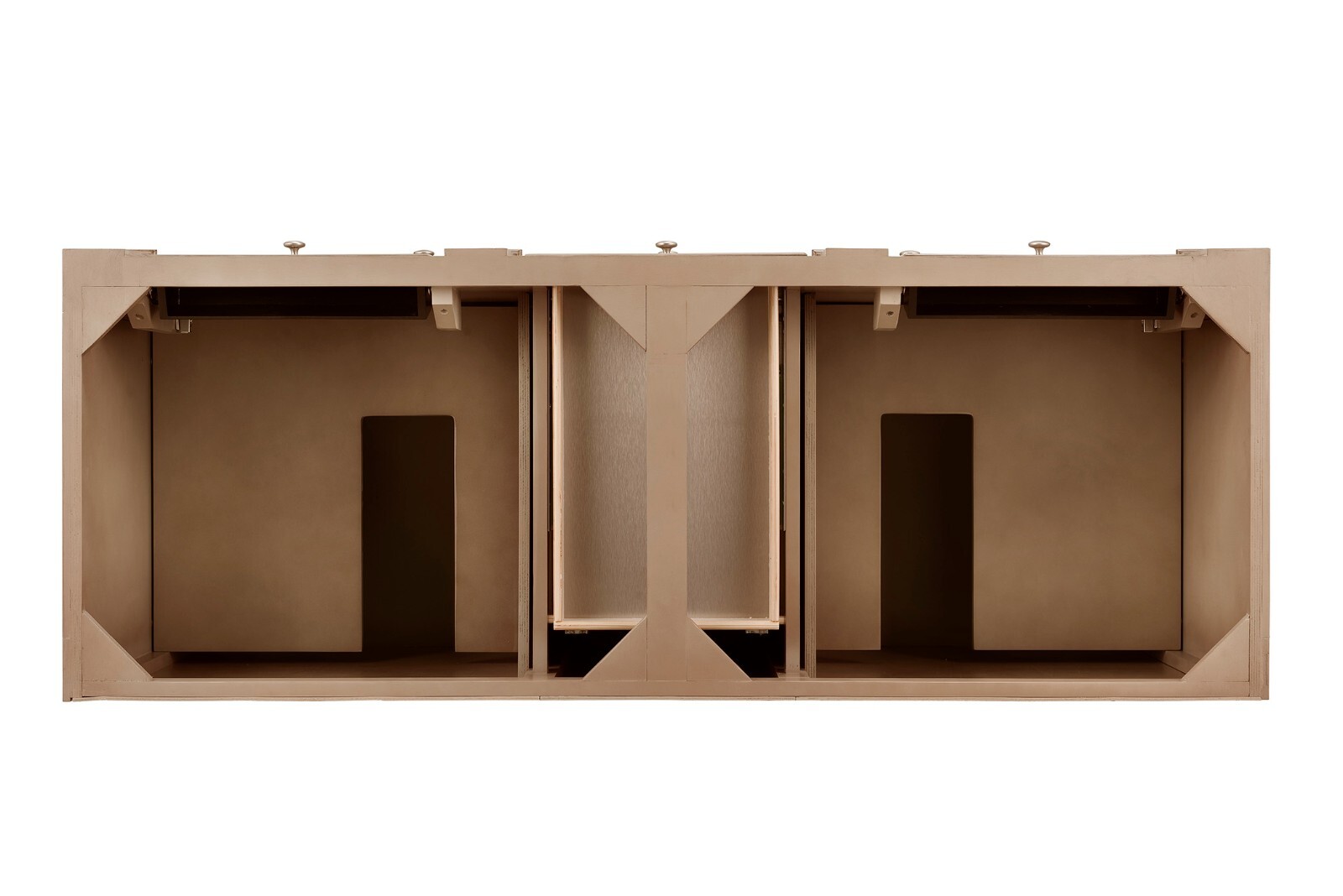 60in James Martin Bristol 157-V60D-WW Double Vanity Cabinet, Whitewashed Walnut
