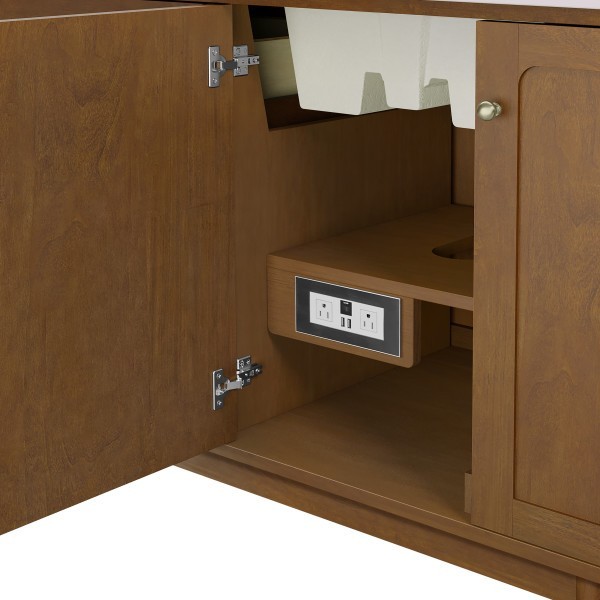 72″ James Martin Laurent 545-V72-HNO Double Vanity Cabinet Honey Oak