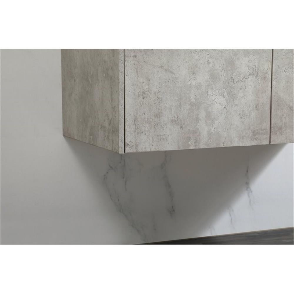 Elegant Decor Penn 36″ Aluminum Alloy MDF Single Bathroom Vanity in Gray