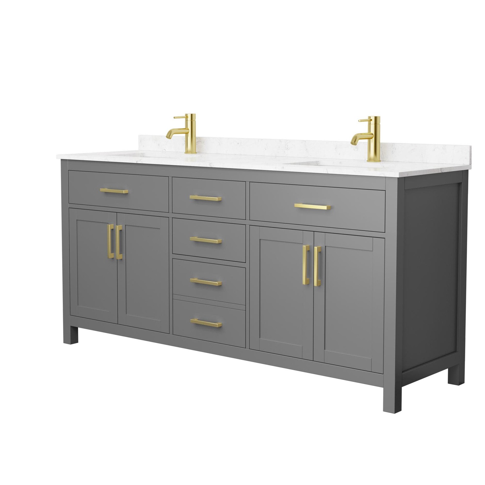 Wyndham Collection WCG242472D-UNSMXX Beckett 72″ – Green / Carrara Cultured