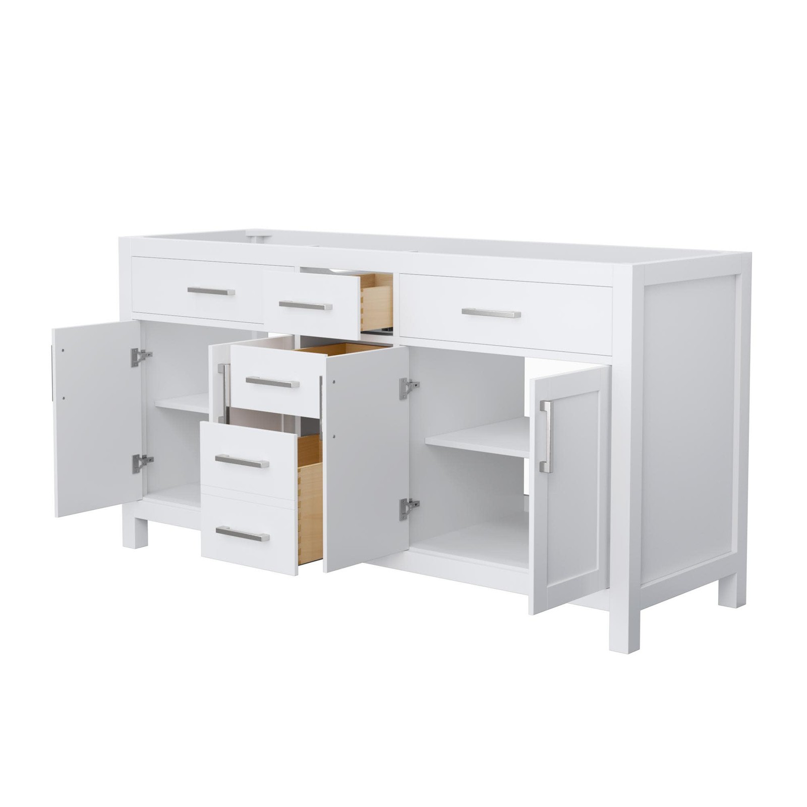 Wyndham Collection WCG242466D-CX-MXX Beckett 65″ Double – White / Brushed Gold