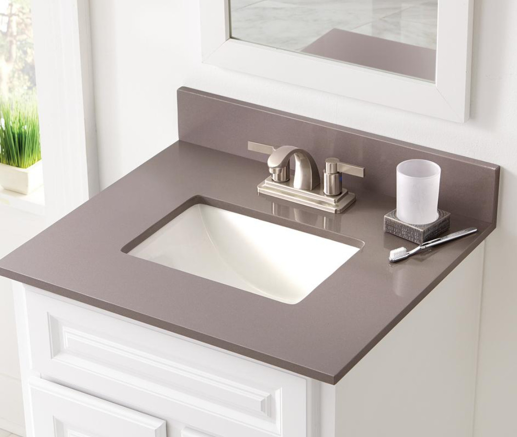 Home Decorators Collection 25″ x 22″ Engineered Marble Vanity Top (PICK-UP ONLY)