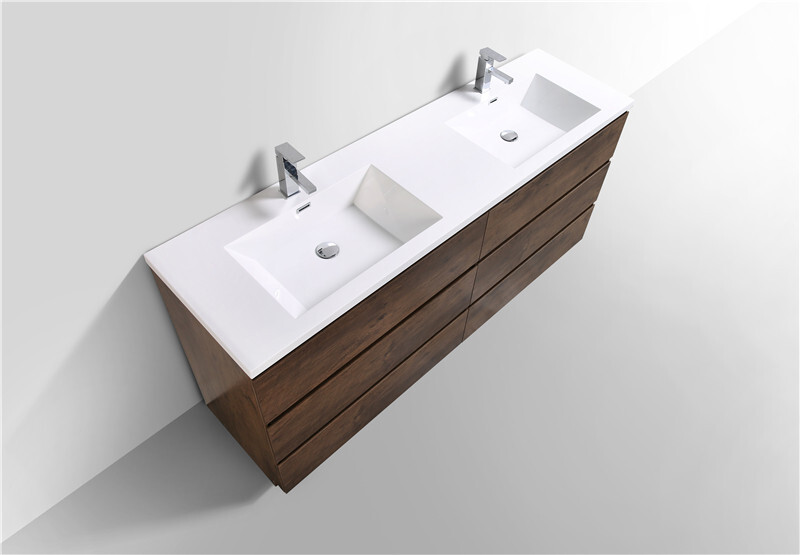 ANGELES 84″ FREESTANDING BATH VANITY WITH DOUBLE REINFORCED ACRYLIC SINKS