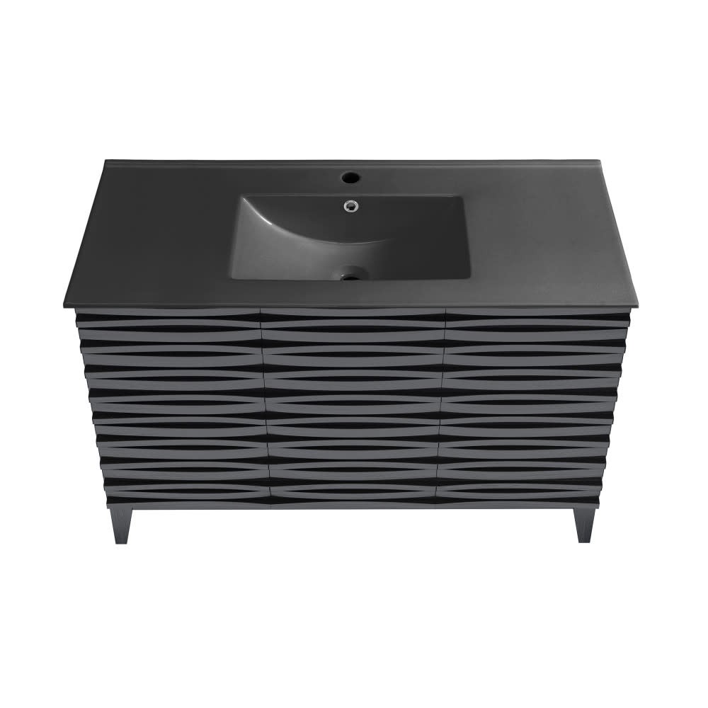 Swiss Madison SM-BV557 Cascade 48″ – Brown Oak / Matte Black