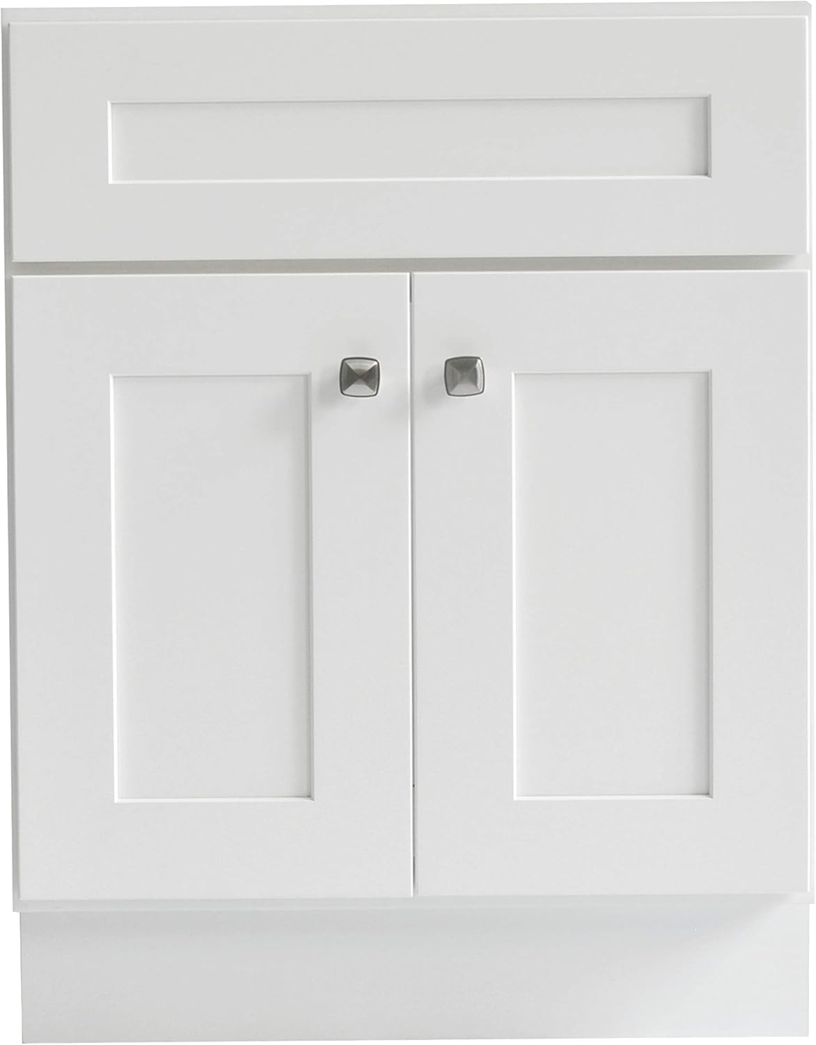Brookings 24 Inch Bathroom Vanity, Ready to Assemble, Solid Wood, Sherwin Willia