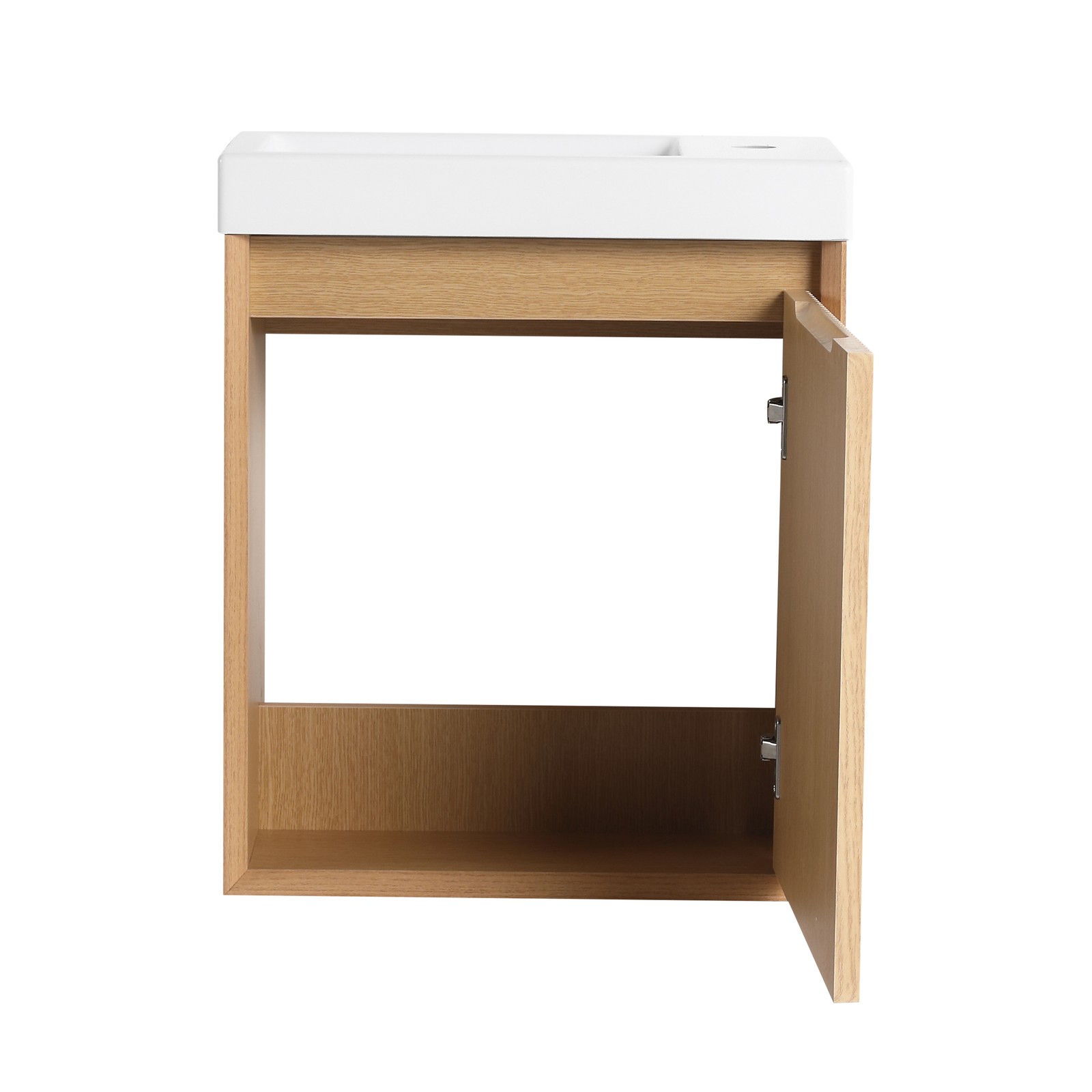 18.5″ Floating Bathroom Vanity and Resin Sink Combo W/1 Door for Small Space MDF