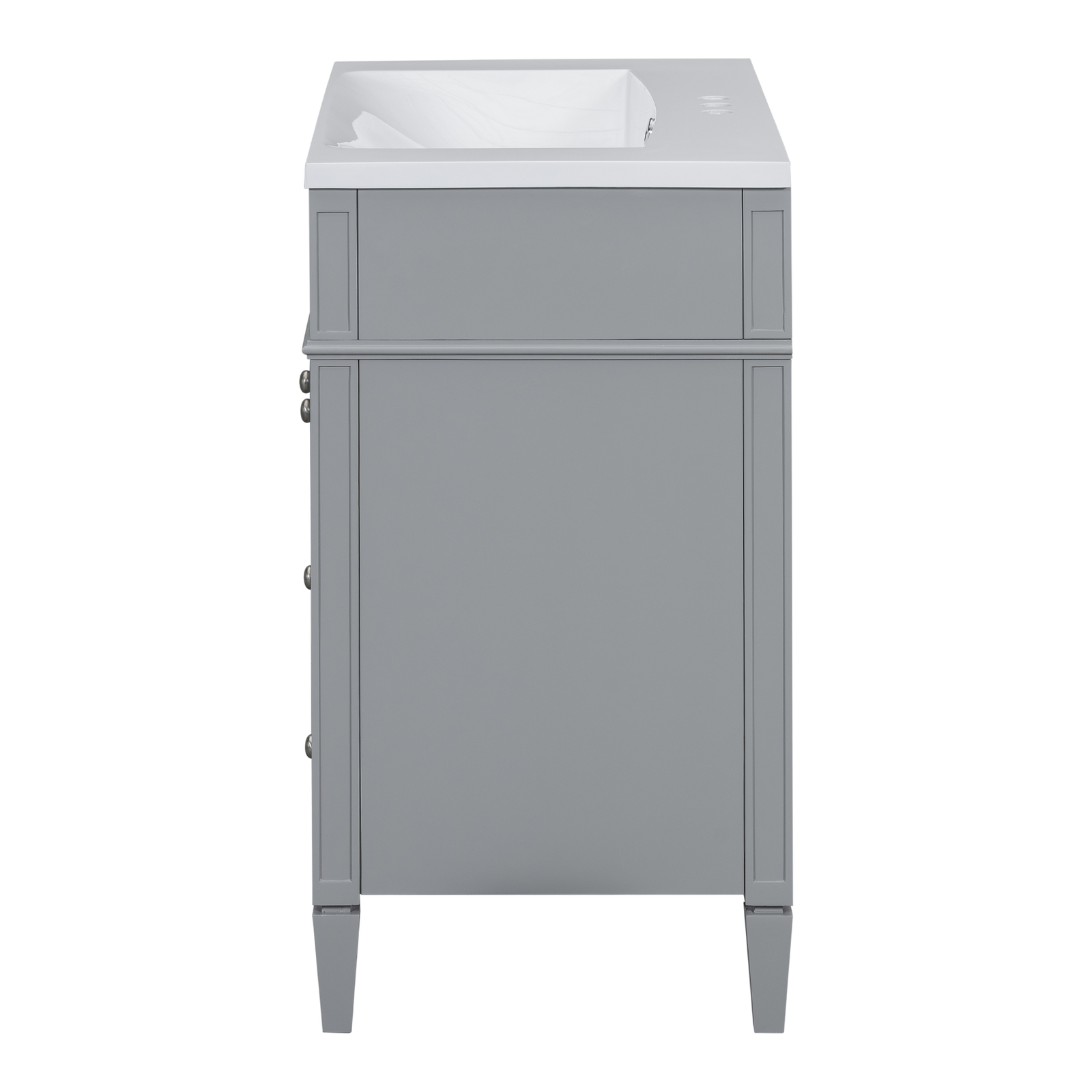 30″ Bathroom Vanity w/Sink, 3 Drawers, Freestanding Bath Vanity Storage Cabinet