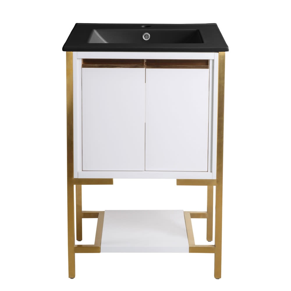 Swiss Madison SM-BV217 Marseille 24″ – White and Brushed Gold / Matte Black