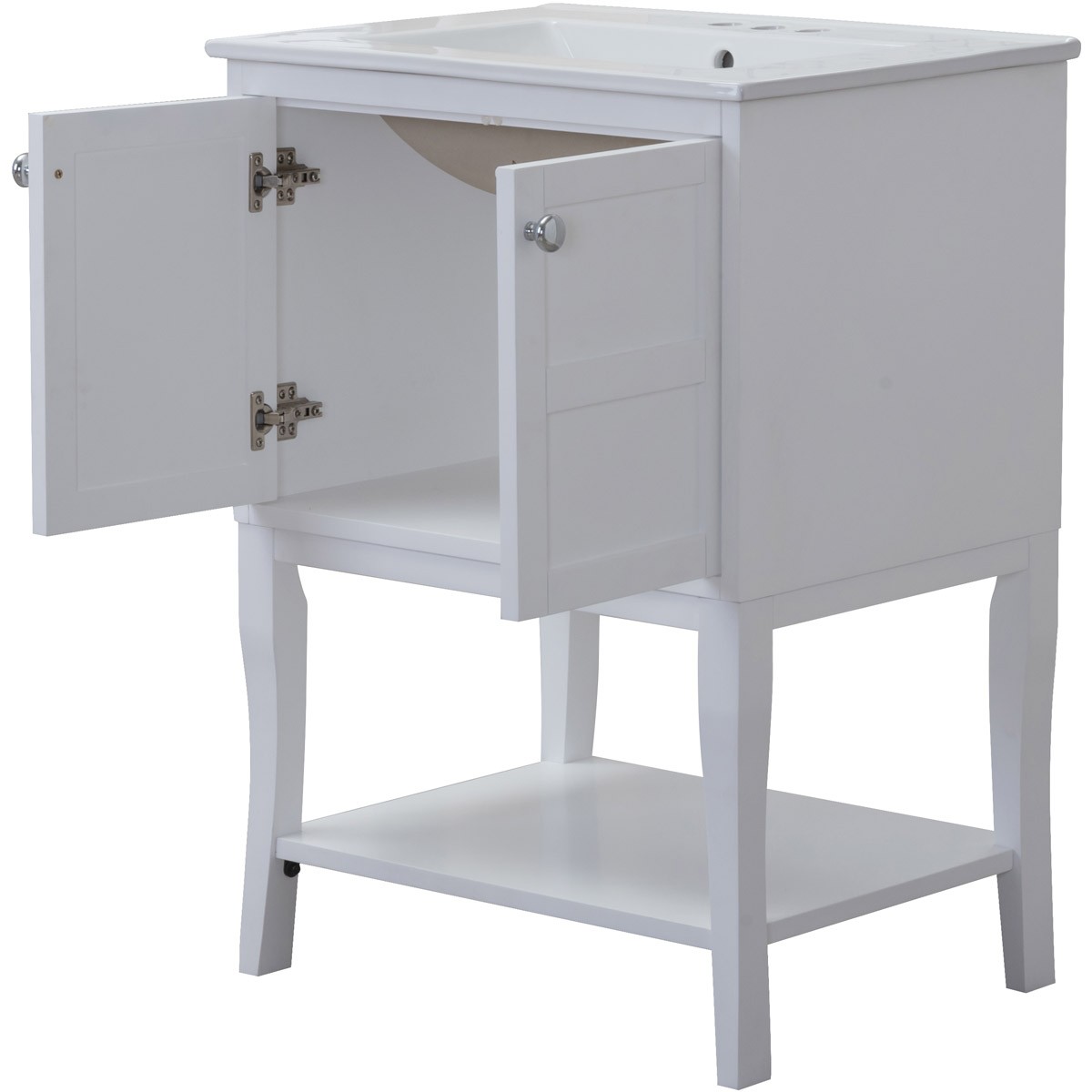 Elegant Lighting VF2100 Mason 24 X 33.25 inch White and Chrome Vanity Set
