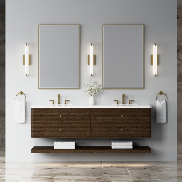 72″ James Martin Allamari D640-V72-SBL-WWZ Double Vanity Cabinet White Zeus Top