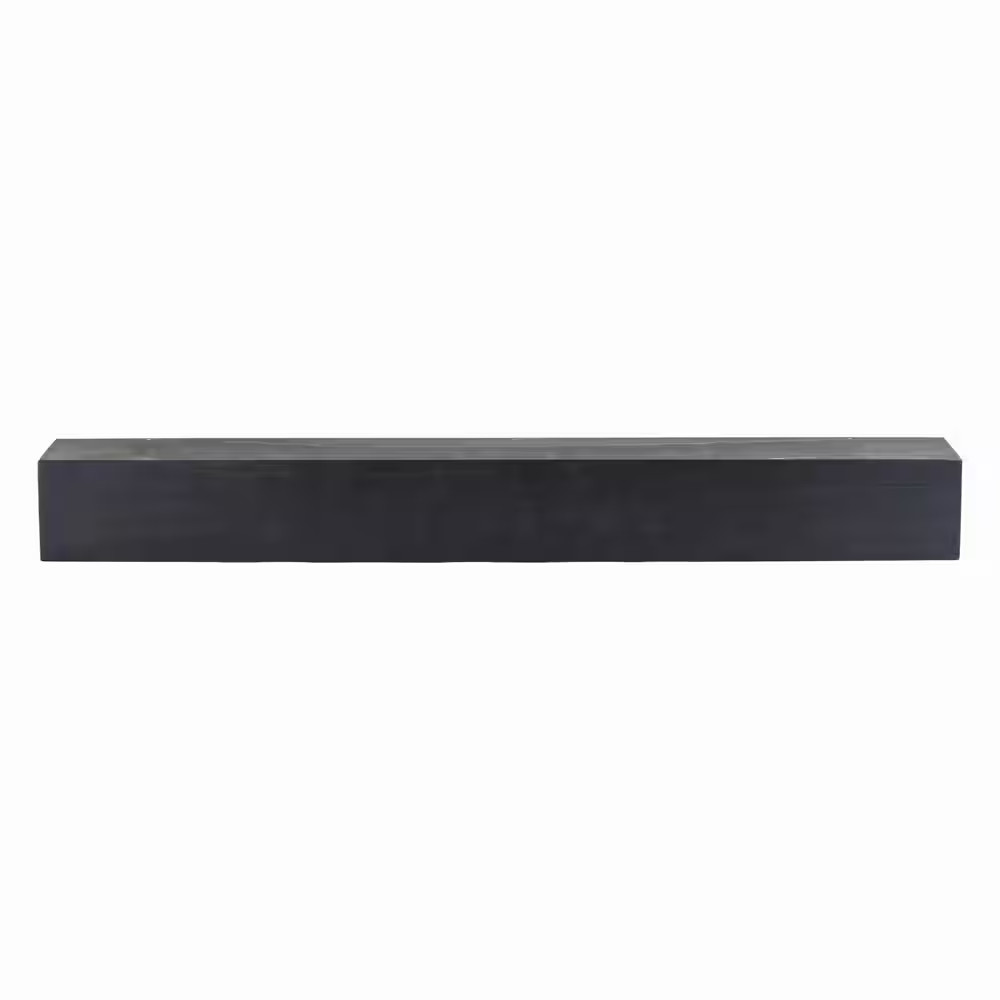 48 In. W X 5.5 In. H X 6.25 In. D Modern Farmhouse Midnight Black Cap-Shelf Mant