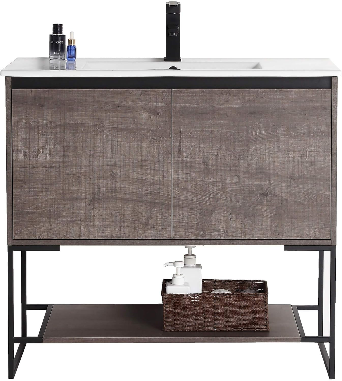 36″ Urbania Bathroom Vanity & Sink – Sleek Knob-Free Design