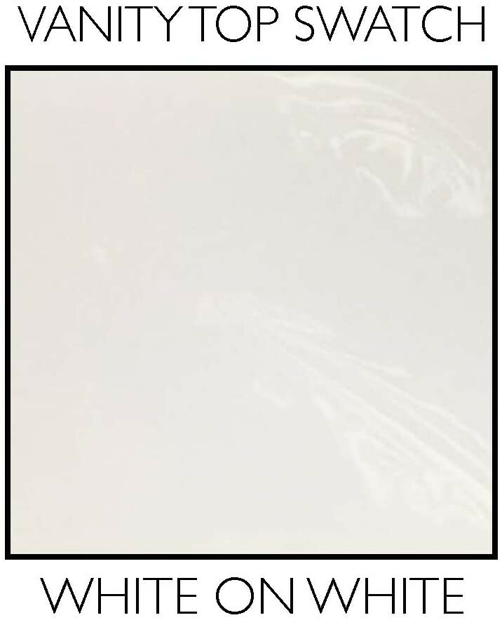 Design House 551051 25 in. Cultured Marble Vanity Top in White on White