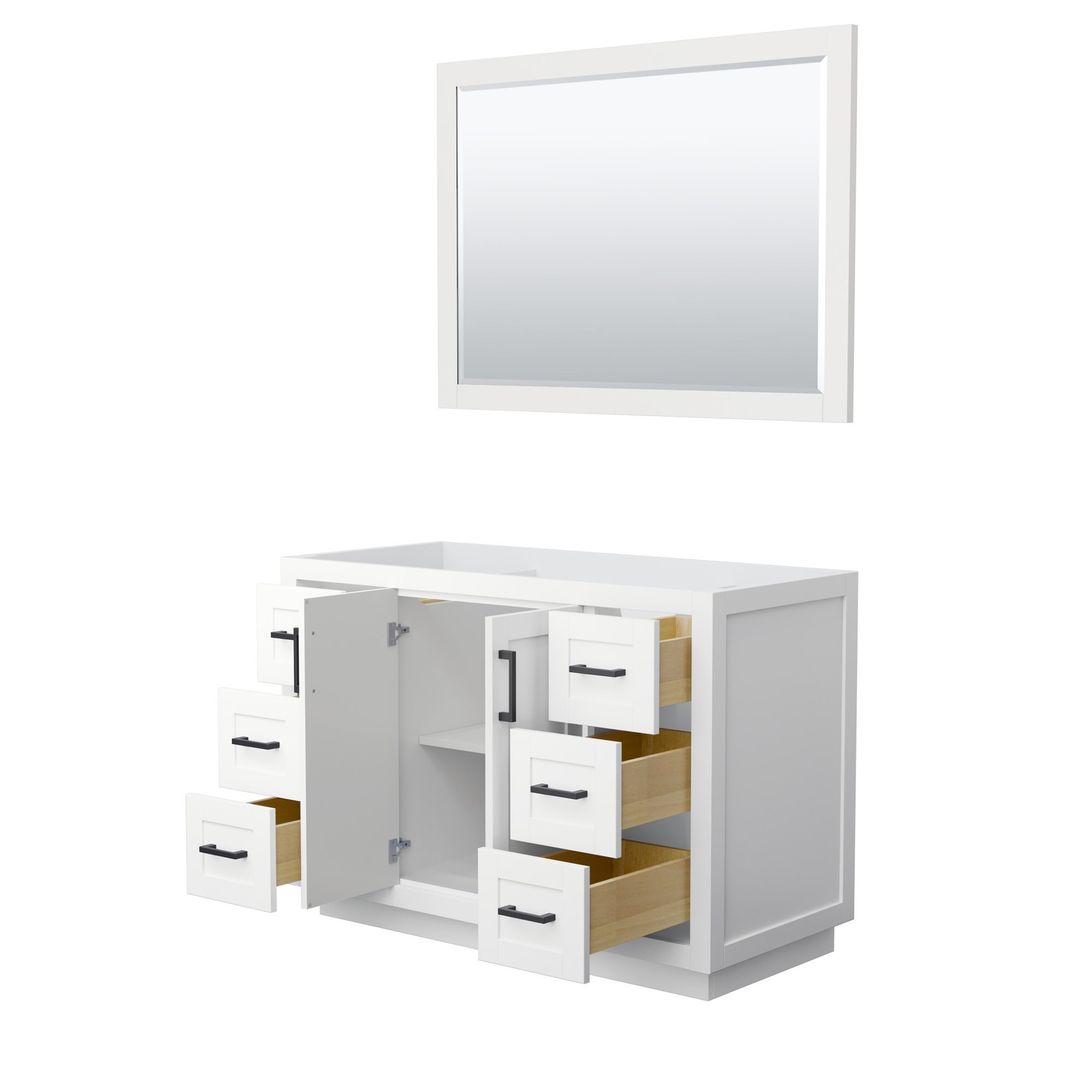 Wyndham Collection WCF2929-48S-CX-M46 Miranda 48″ Single – White / Brushed Gold
