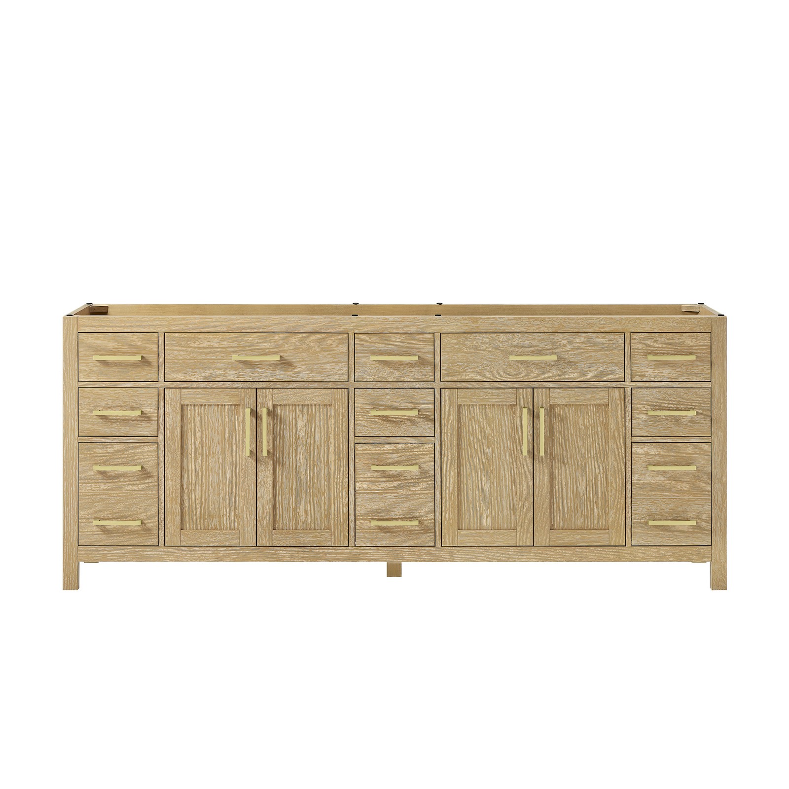 Wyndham Collection WCG242484D-CX-MXX Beckett 83″ Double – White / Brushed Gold