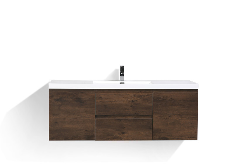 BOHEMIA LINA 60″ WALL MOUNTED VANITY WITH REINFORCED ACRYLIC SINK
