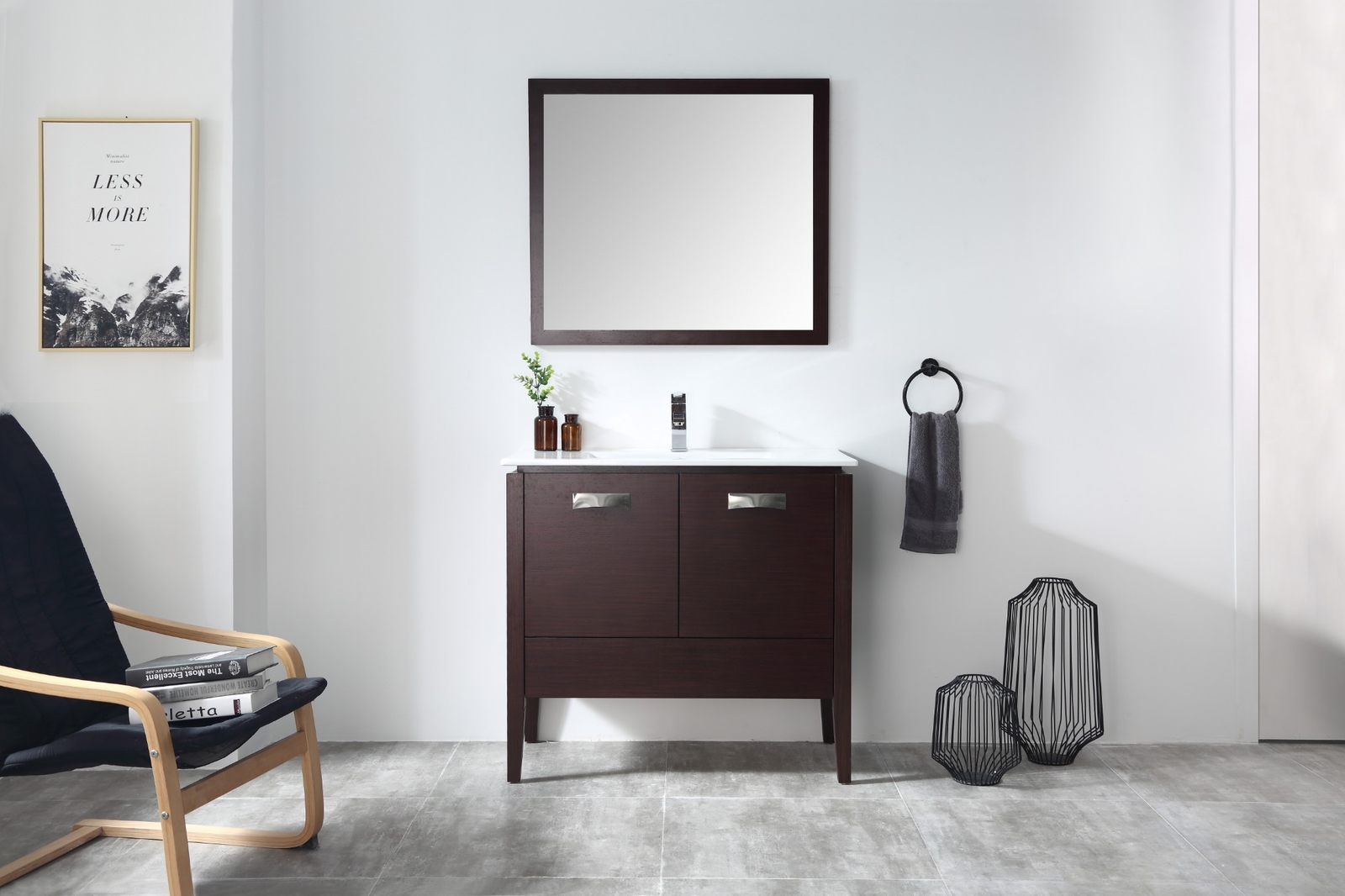 36 inch Adagio Modern Wenge Espresso Bathroom Vanity 409WE36-ZI