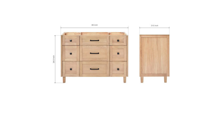 Monroe 48″ Single Free Standing Vanity Cabinet Only Less Vanity Top