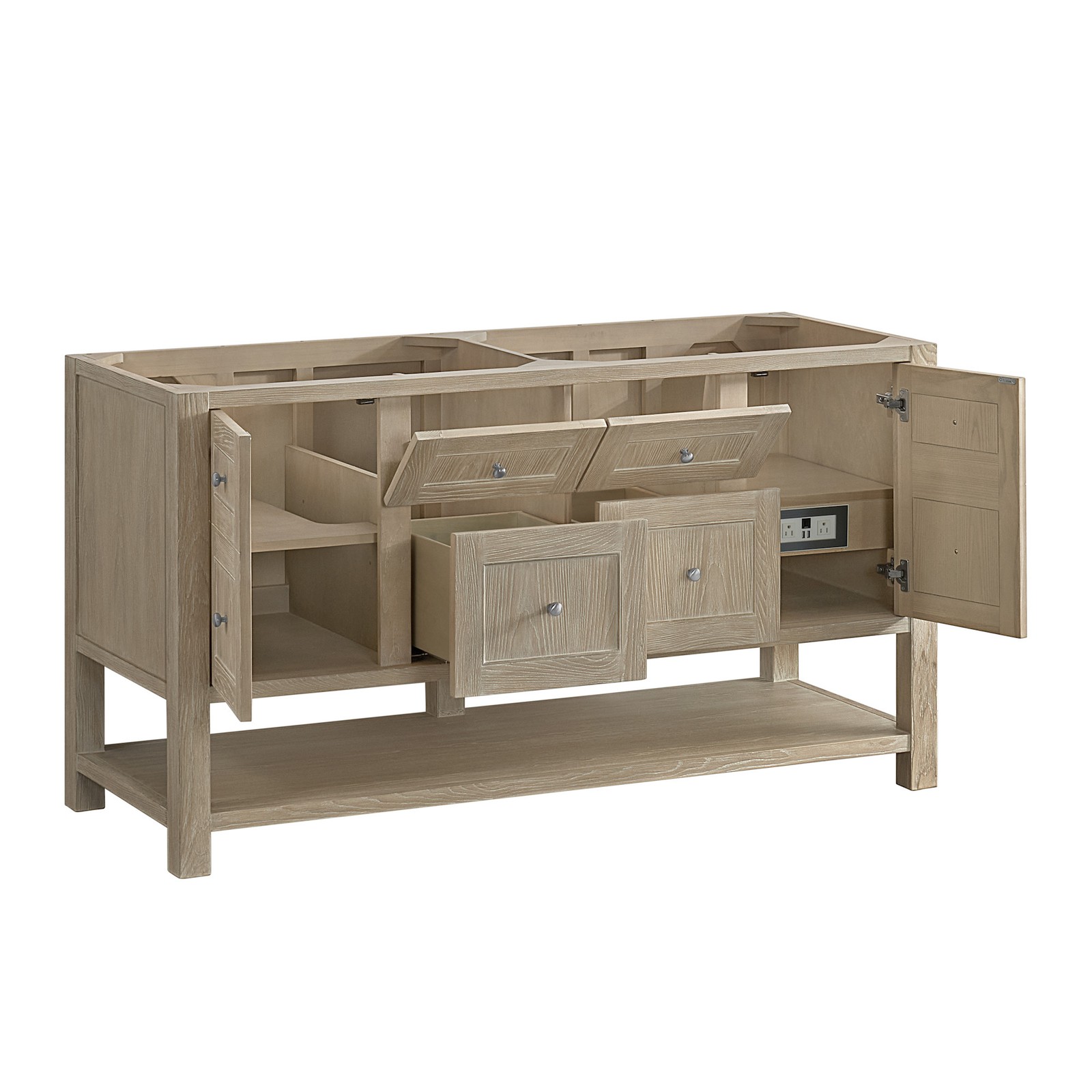 James Martin Vanities 330-V60D-FSFR Breckenridge 60″ – Whitewashed Oak