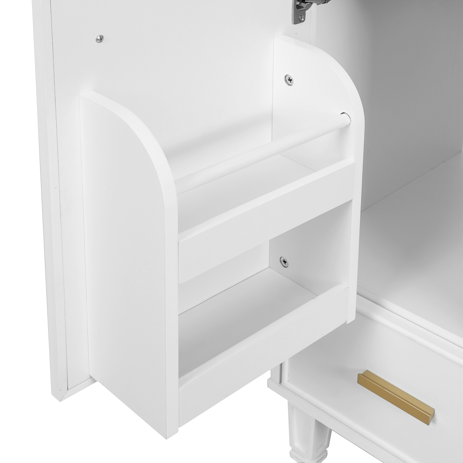 24″ Bathroom Vanity w/Ceramic Sink And Storage Cabinet Drawers Solid Wood Frame