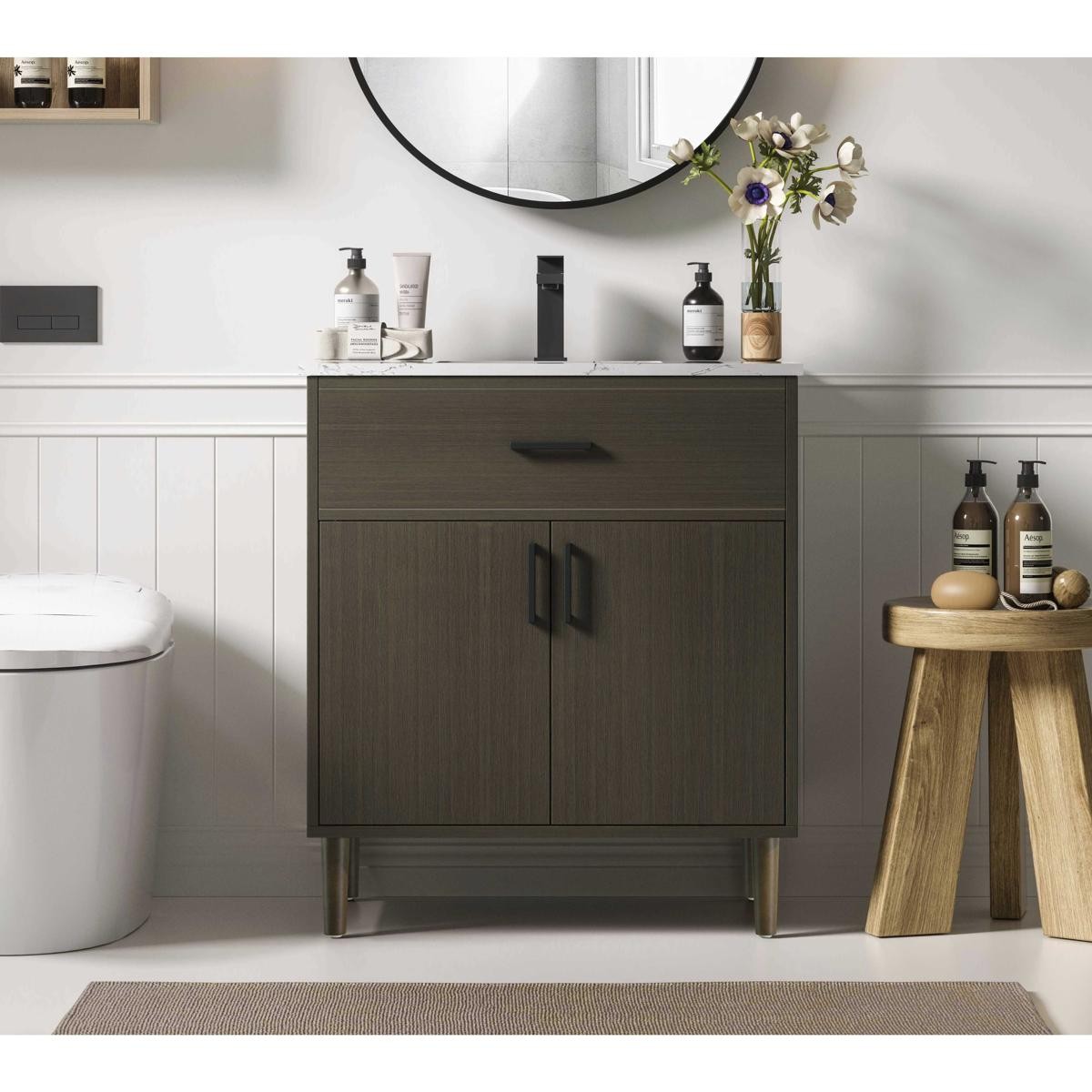 Elegant Lighting VF25030MMB Chandler Vanity Mocha Brown