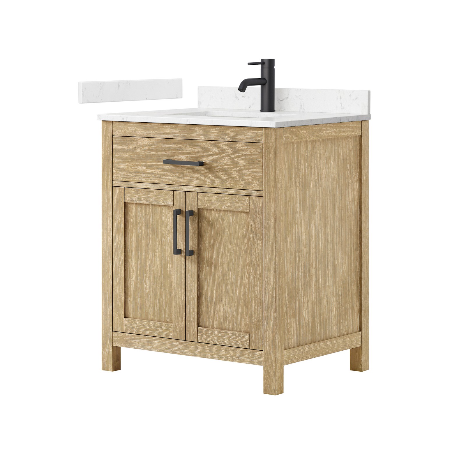 Wyndham Collection WCG242430S-VCA-MXX Beckett 30″ – Whitewashed Oak / White