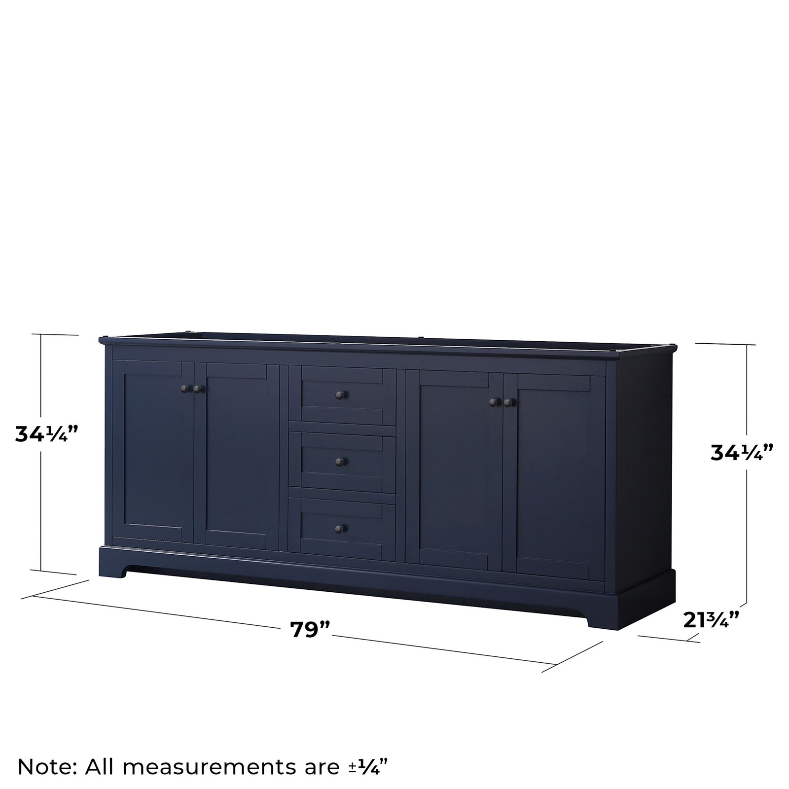 Wyndham Collection WCV232380DCXSXXMXX Avery 80″ Double – Dark Gray / Matte Black