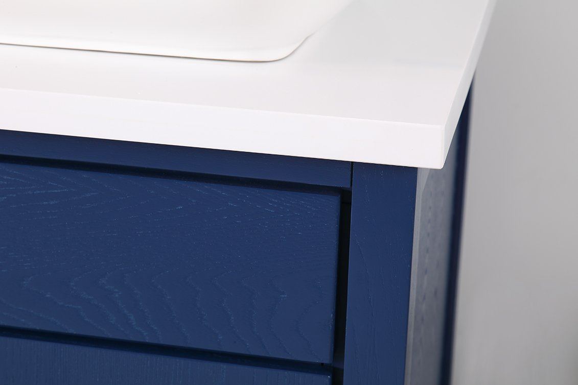 60″ Tennant Brand Navy Blue Beatrice Vessel Sink Bathroom Vanity 9960-VB60-QT