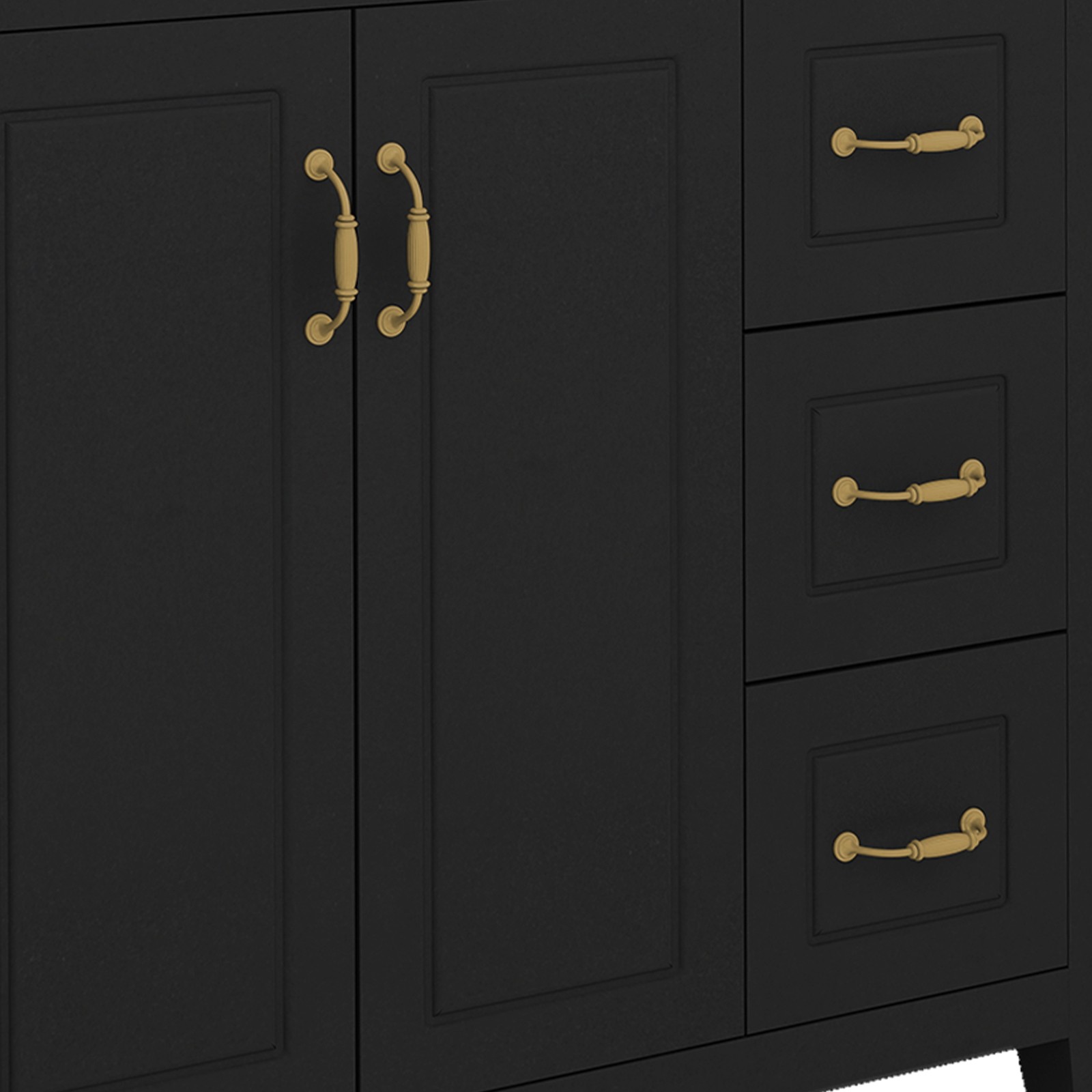 30″ Bathroom Vanity with Ceramic Sink Soft-Close 2 Doors 1 Drawer Faucet Modern