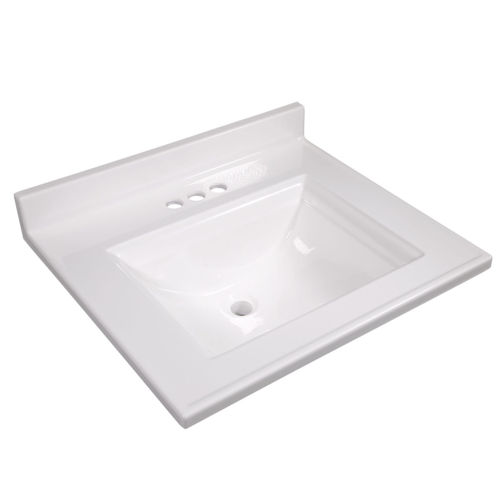 Design House 557629 Camilla I 25″ Cultured Marble Drop-In Vanity – White