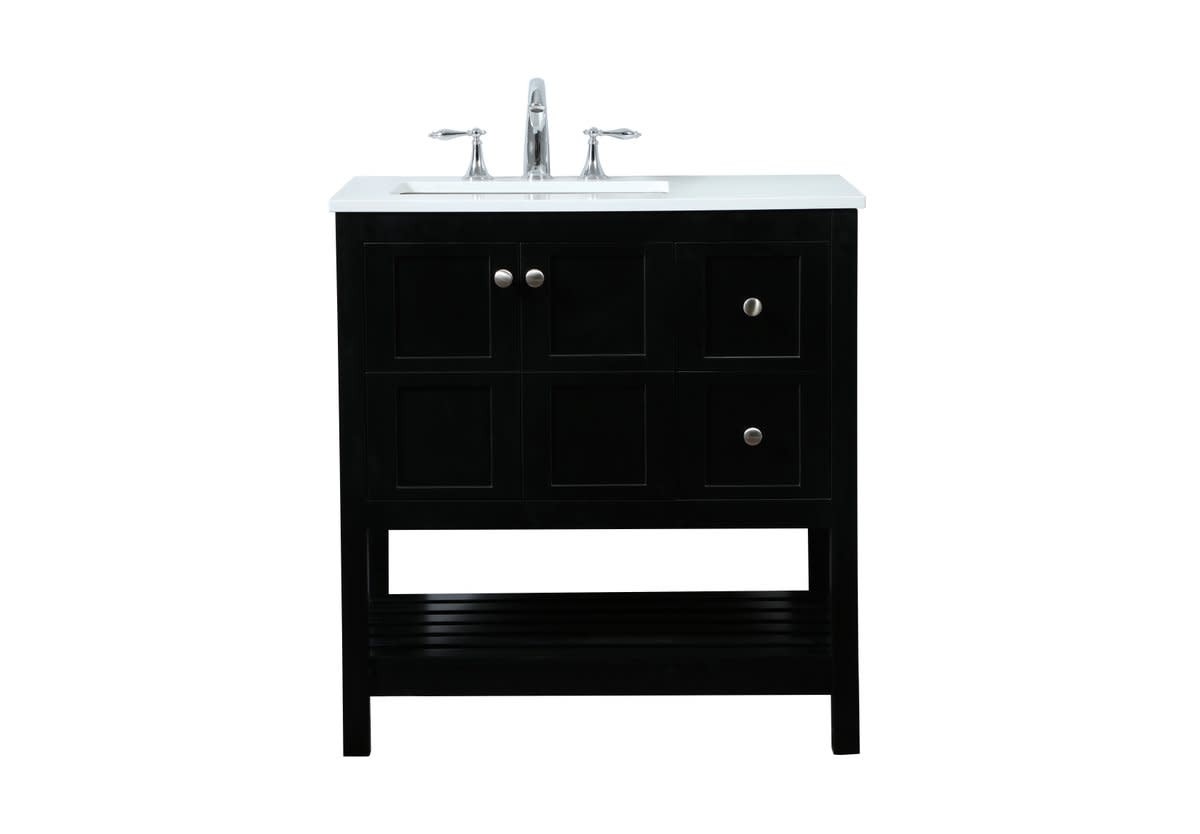 Elegant Lighting VF16432 Theo 32″ – Black