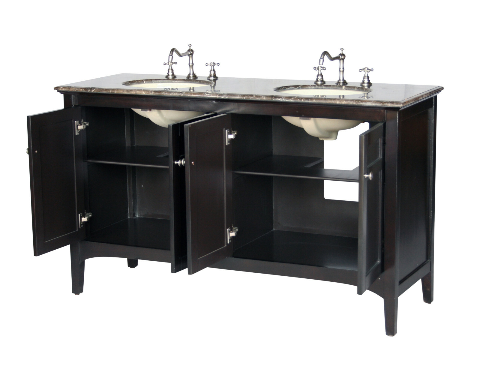 60-Inch Contemporary Style Double Sink Bathroom Vanity Model 2412-ES MXC