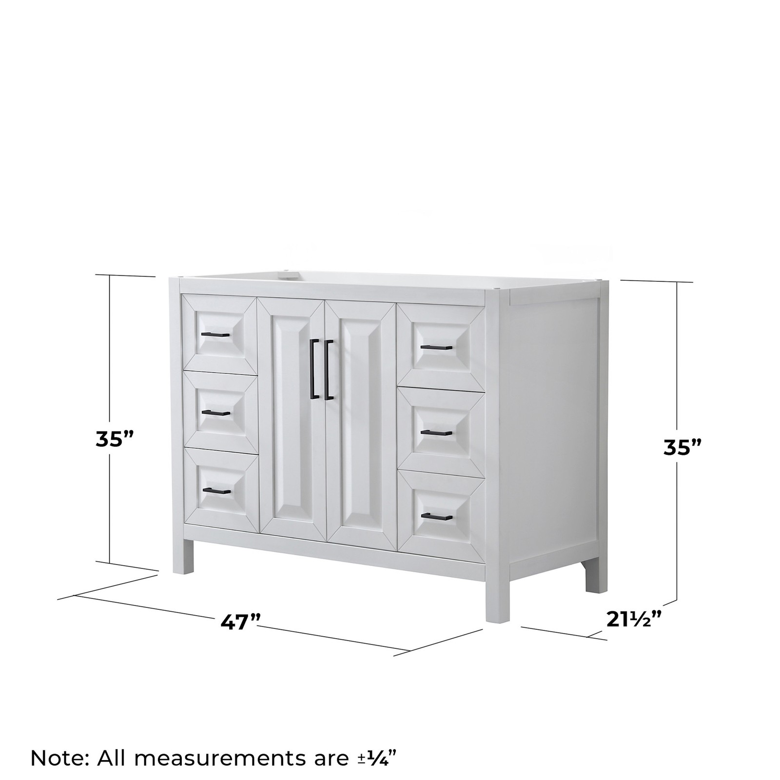 Wyndham Collection WCV252548SCXSXXMXX Daria 47″ Single – White / Polished Chrome