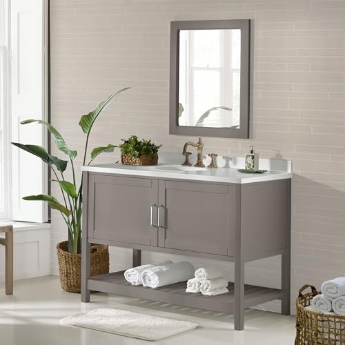 Bennet 48 Inch Bathroom Vanity – Freestanding Cabinet 48 Inch Vanity Grey