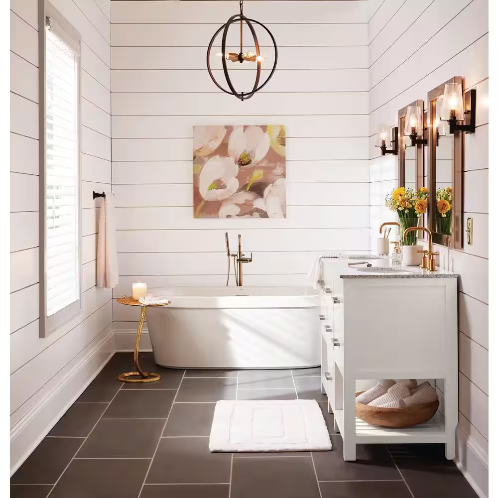 Modern 26 In. W X 32 In. H Framed Rectangular Beveled Edge Bathroom Vanity Mirro