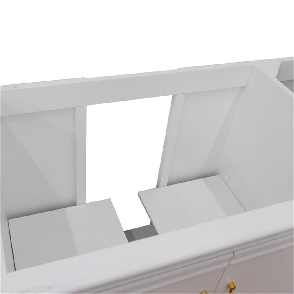 60 in. Single Wooden Vanity White Finish Cabinet Only