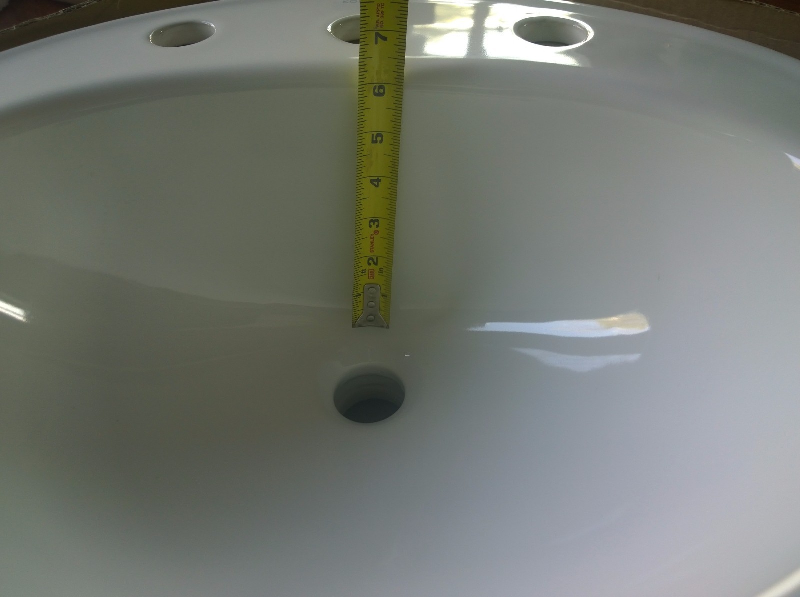 NIB Nice Kohler Pennington 2196-8-0 White 8″-Center Holes VANITY SINK