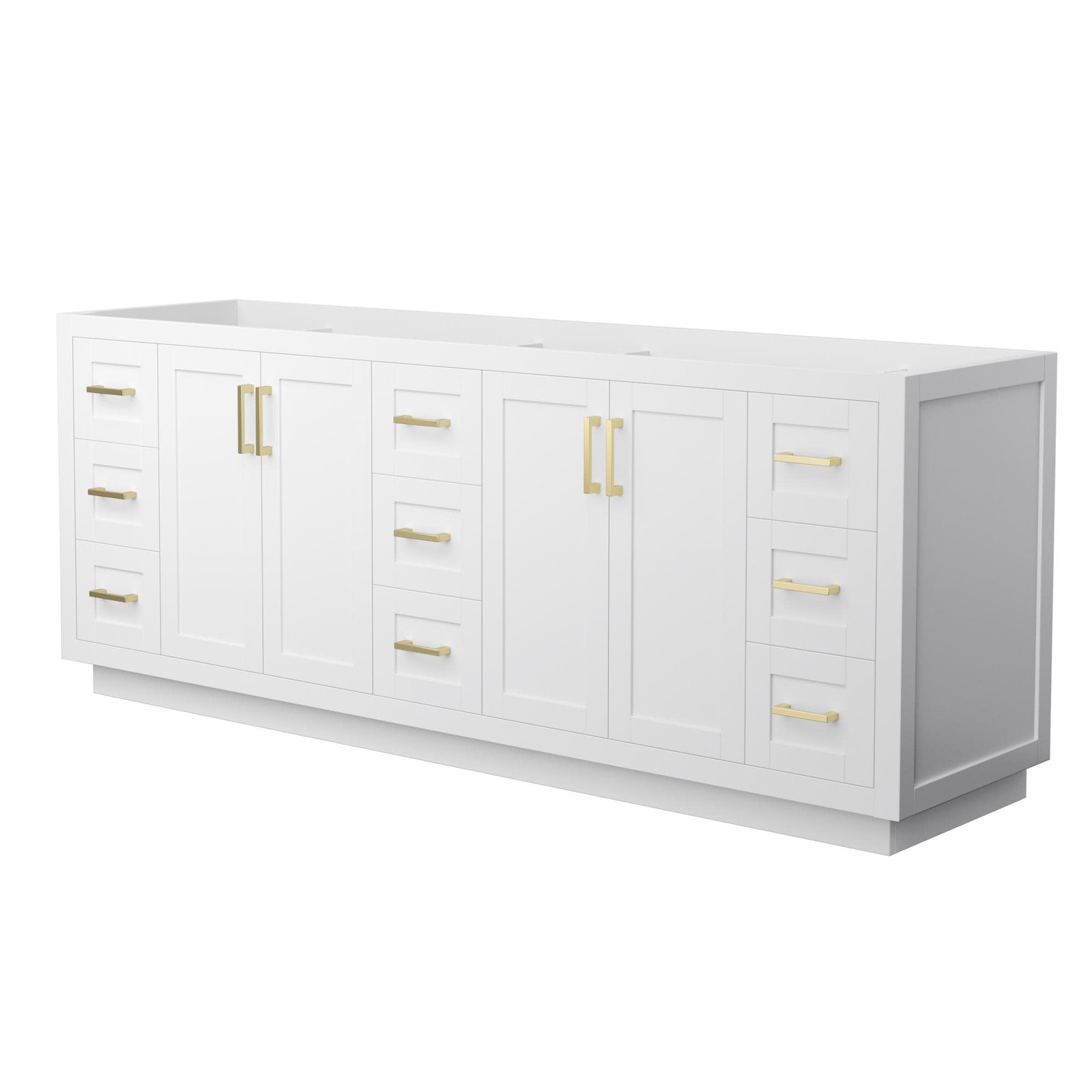 Wyndham Collection WCF2929-84D-CX-MXX Miranda 84″ Double – White / Brushed Gold
