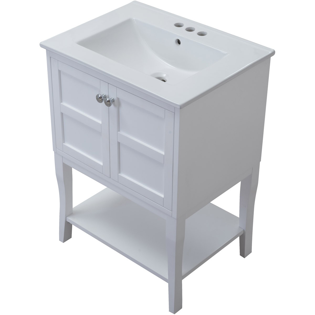 Elegant Lighting VF2100 Mason 24 X 33.25 inch White and Chrome Vanity Set