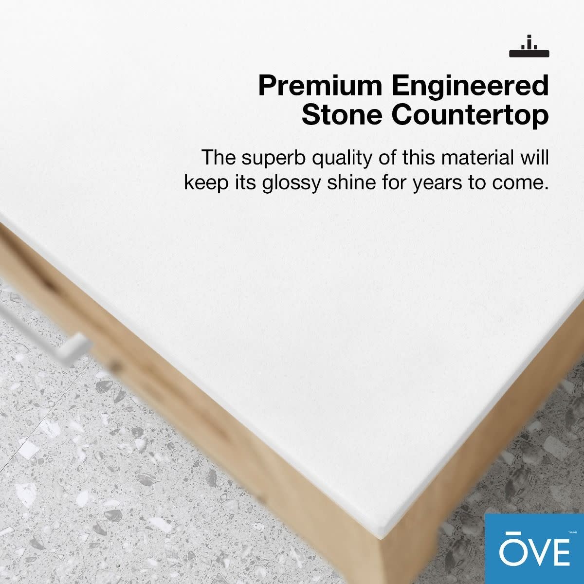 Ove Decors Kansas 36 Kansas 36″ – White Oak / Cultured Marble Top