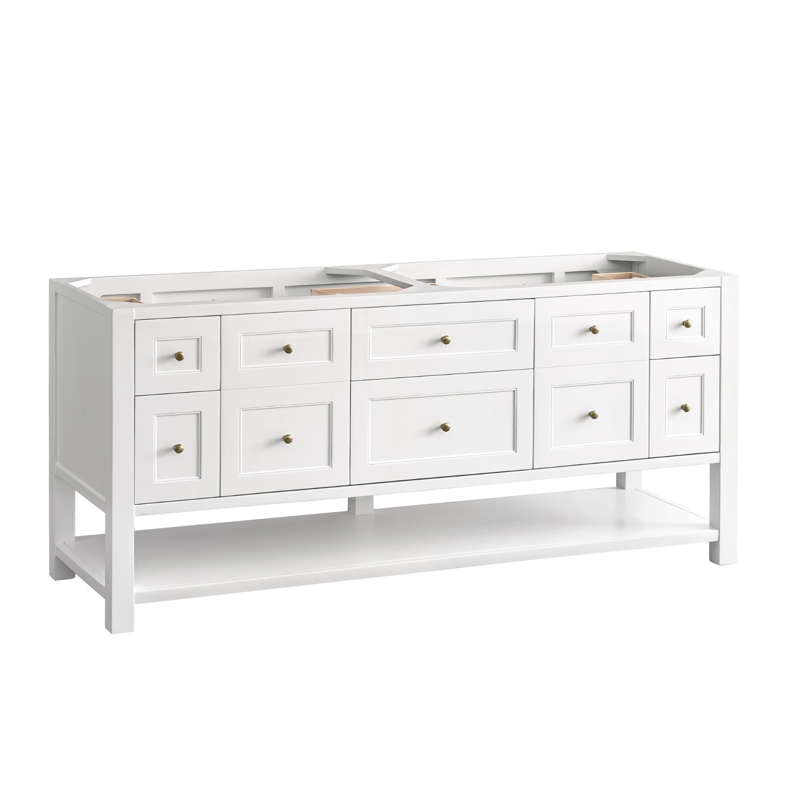 72in James Martin Breckenridge 330-V72-BW Double Vanity Base Only, Bright White